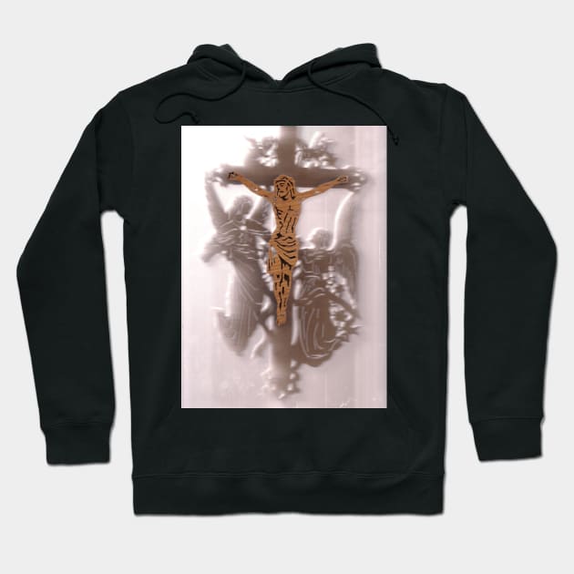 Crucifix Woodworking Hoodie by acrylicpainterr